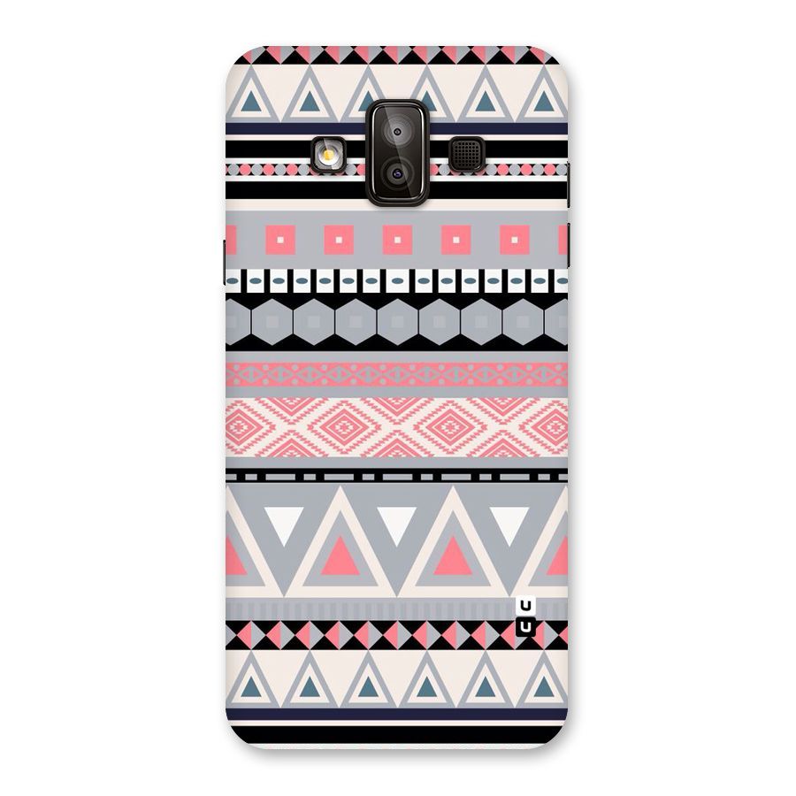 Grey Pink Pattern Back Case for Galaxy J7 Duo