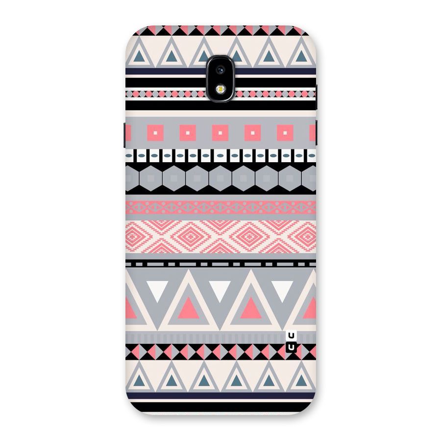 Grey Pink Pattern Back Case for Galaxy J7 Pro