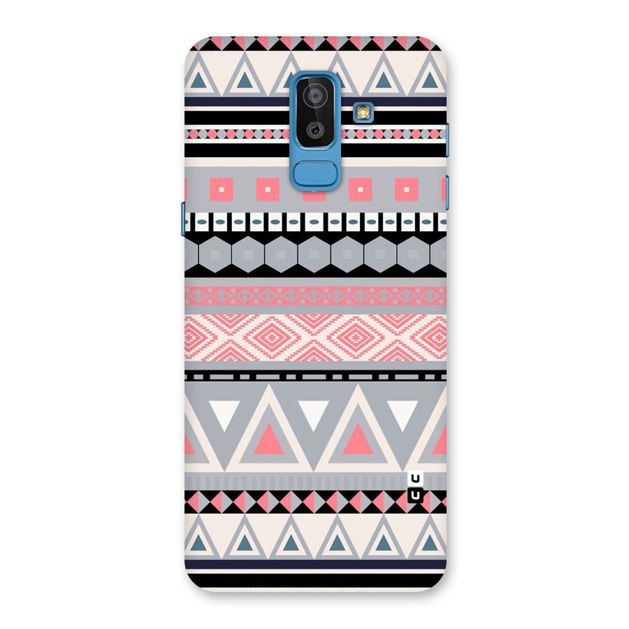 Grey Pink Pattern Back Case for Galaxy J8