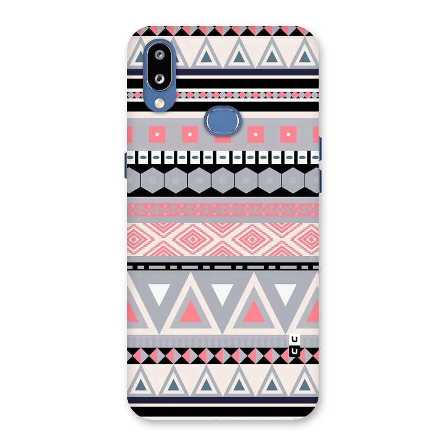 Grey Pink Pattern Back Case for Galaxy M01s