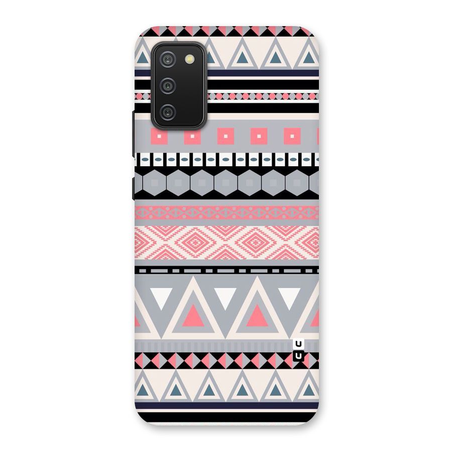 Grey Pink Pattern Back Case for Galaxy M02s