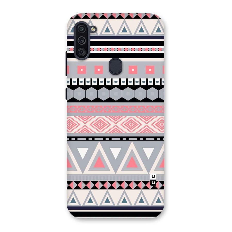 Grey Pink Pattern Back Case for Galaxy M11