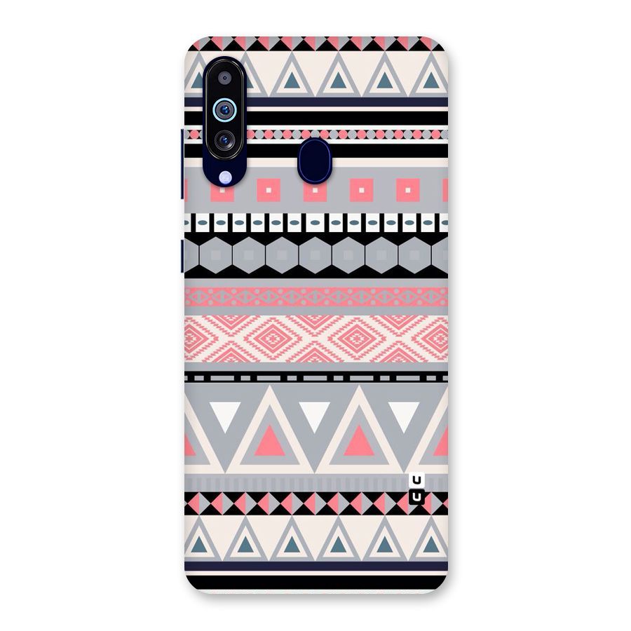 Grey Pink Pattern Back Case for Galaxy M40