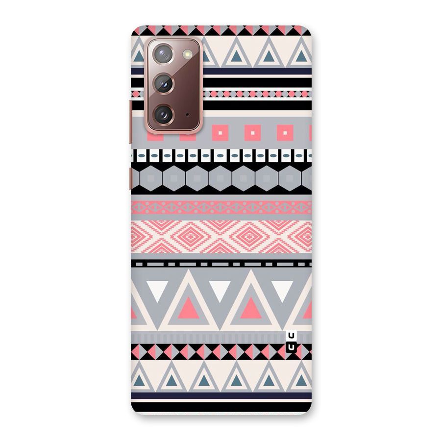 Grey Pink Pattern Back Case for Galaxy Note 20