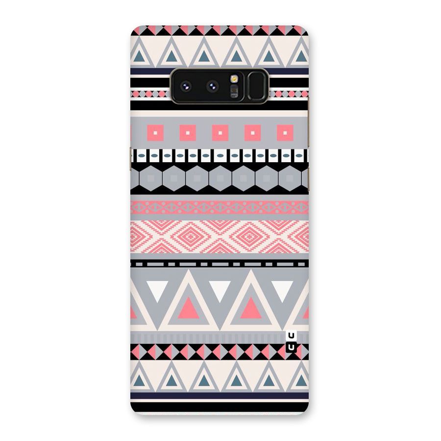 Grey Pink Pattern Back Case for Galaxy Note 8