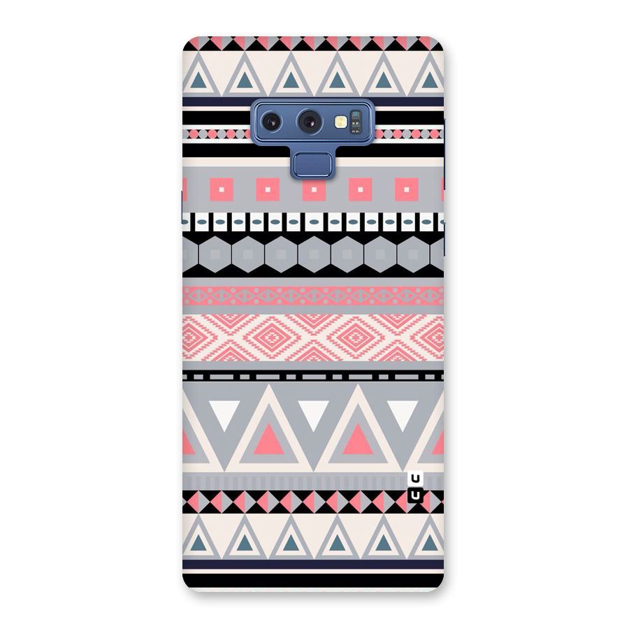 Grey Pink Pattern Back Case for Galaxy Note 9