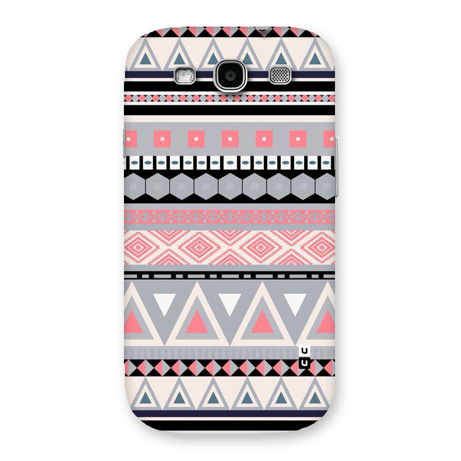 Grey Pink Pattern Back Case for Galaxy S3
