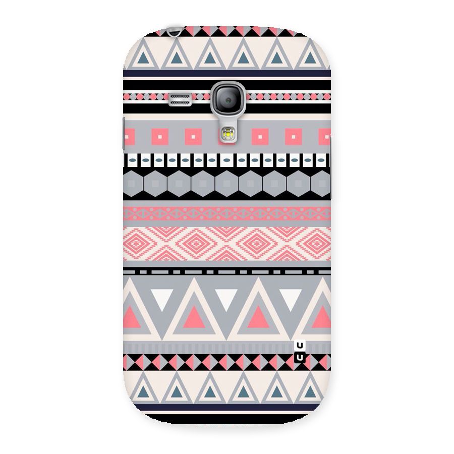 Grey Pink Pattern Back Case for Galaxy S3 Mini