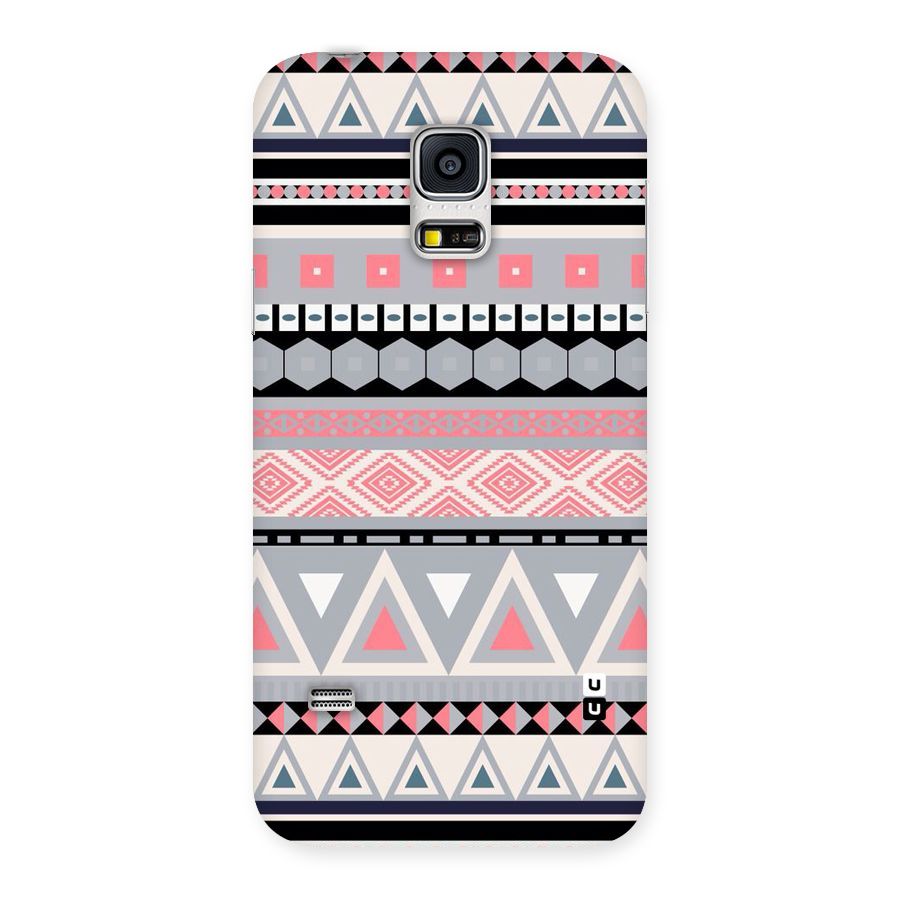 Grey Pink Pattern Back Case for Galaxy S5 Mini