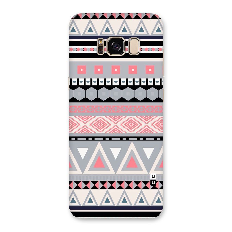 Grey Pink Pattern Back Case for Galaxy S8