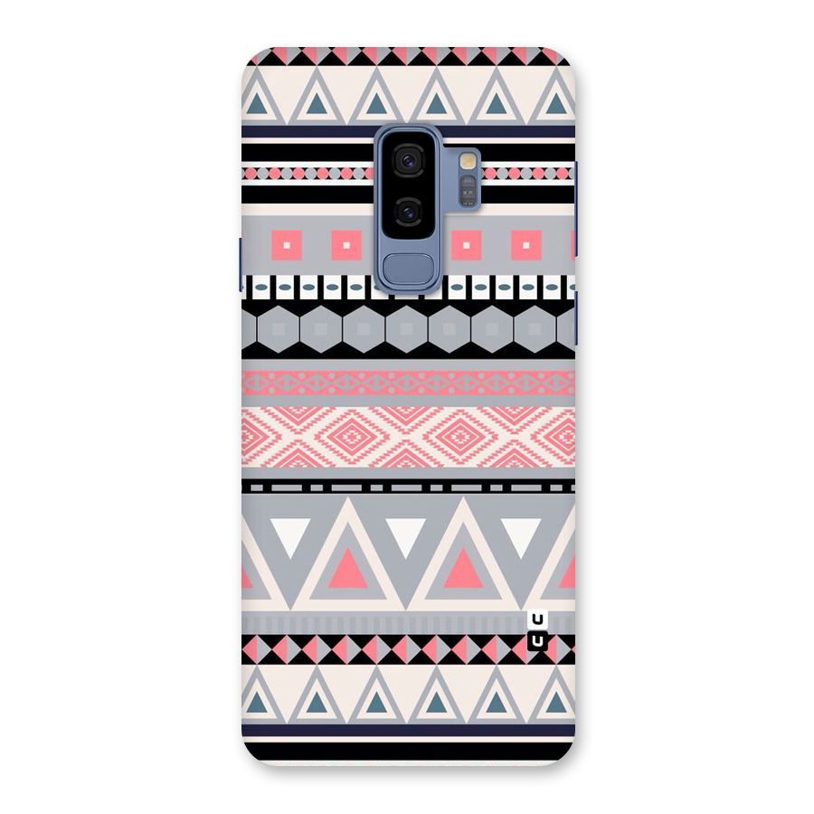 Grey Pink Pattern Back Case for Galaxy S9 Plus