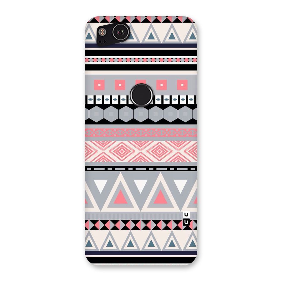 Grey Pink Pattern Back Case for Google Pixel 2