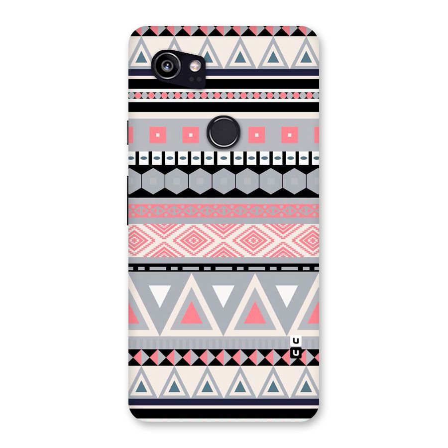Grey Pink Pattern Back Case for Google Pixel 2 XL