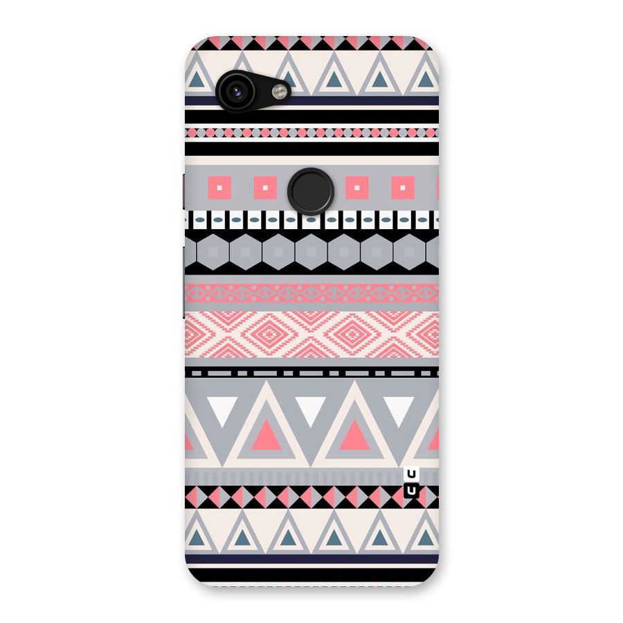Grey Pink Pattern Back Case for Google Pixel 3a