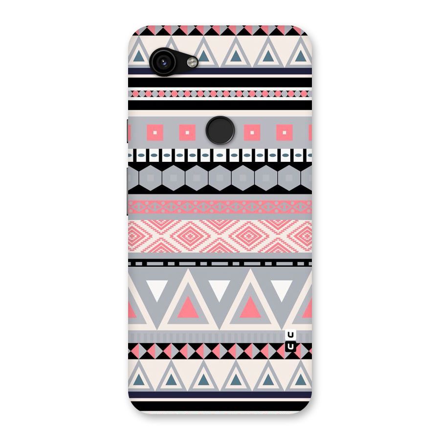 Grey Pink Pattern Back Case for Google Pixel 3a XL
