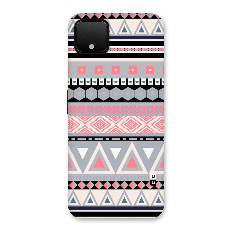 Grey Pink Pattern Back Case for Google Pixel 4 XL