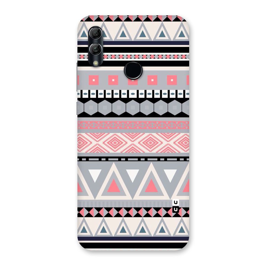 Grey Pink Pattern Back Case for Honor 10 Lite