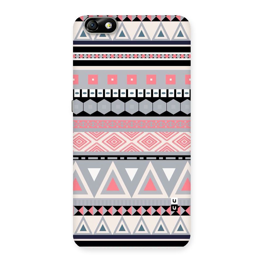 Grey Pink Pattern Back Case for Honor 4X