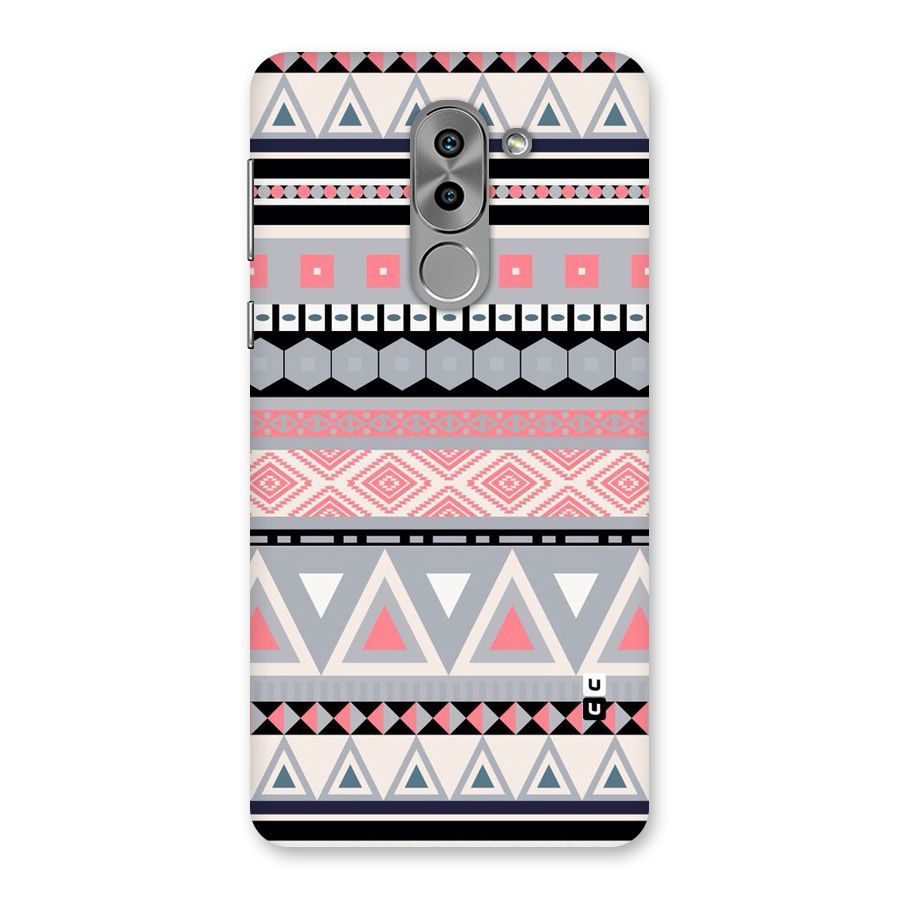 Grey Pink Pattern Back Case for Honor 6X