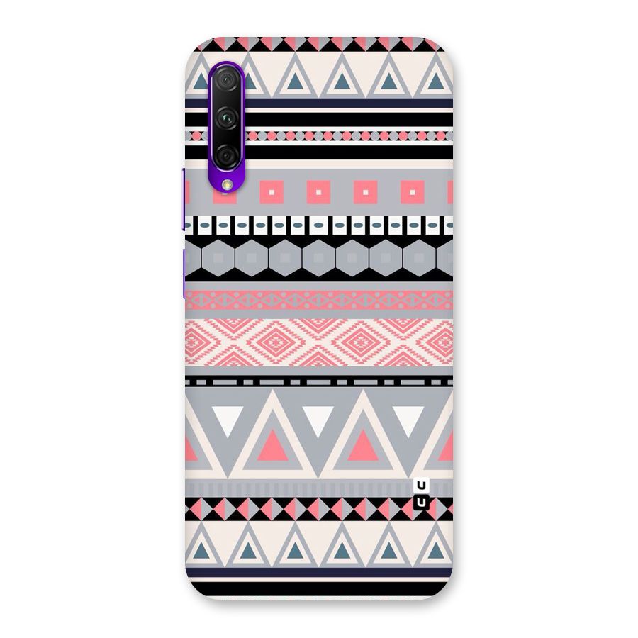 Grey Pink Pattern Back Case for Honor 9X Pro