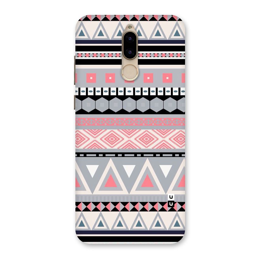 Grey Pink Pattern Back Case for Honor 9i