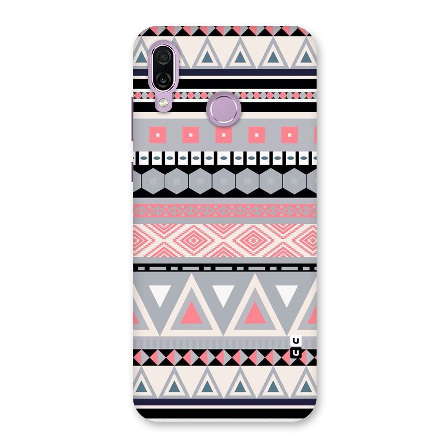 Grey Pink Pattern Back Case for Honor Play