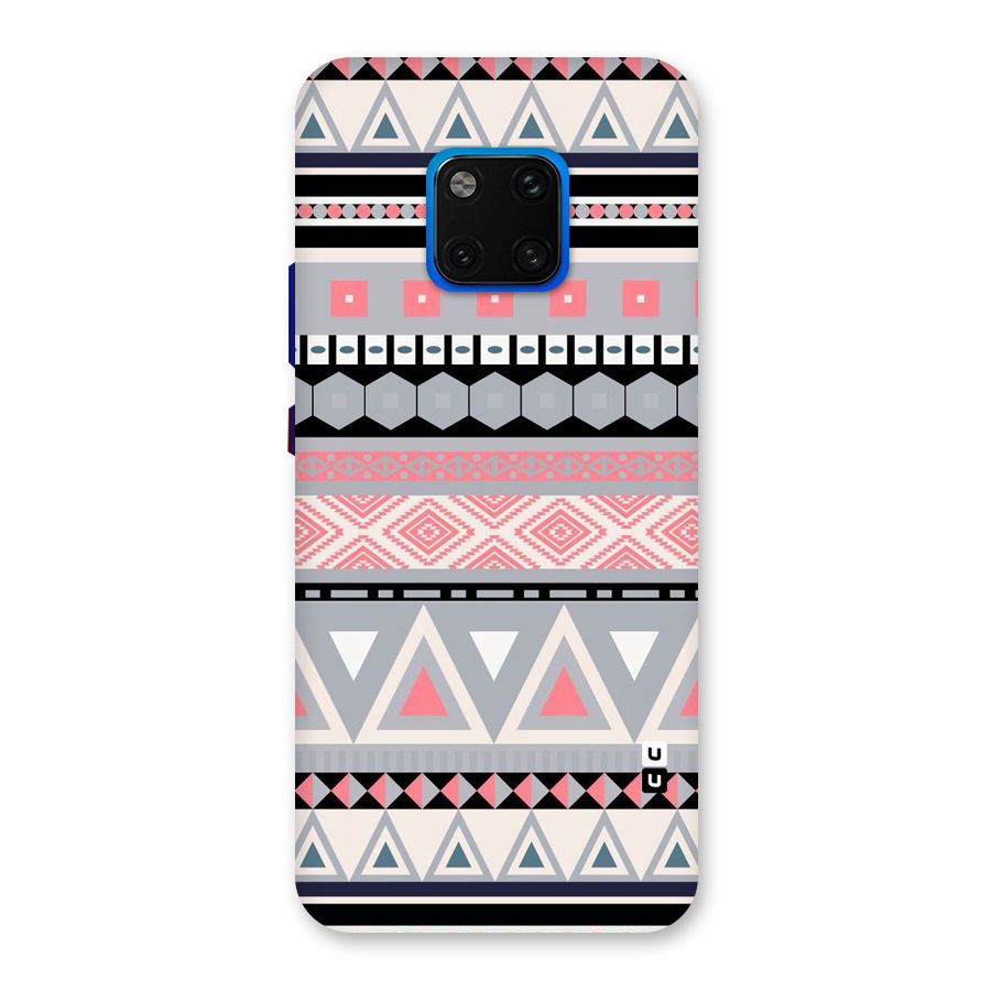 Grey Pink Pattern Back Case for Huawei Mate 20 Pro
