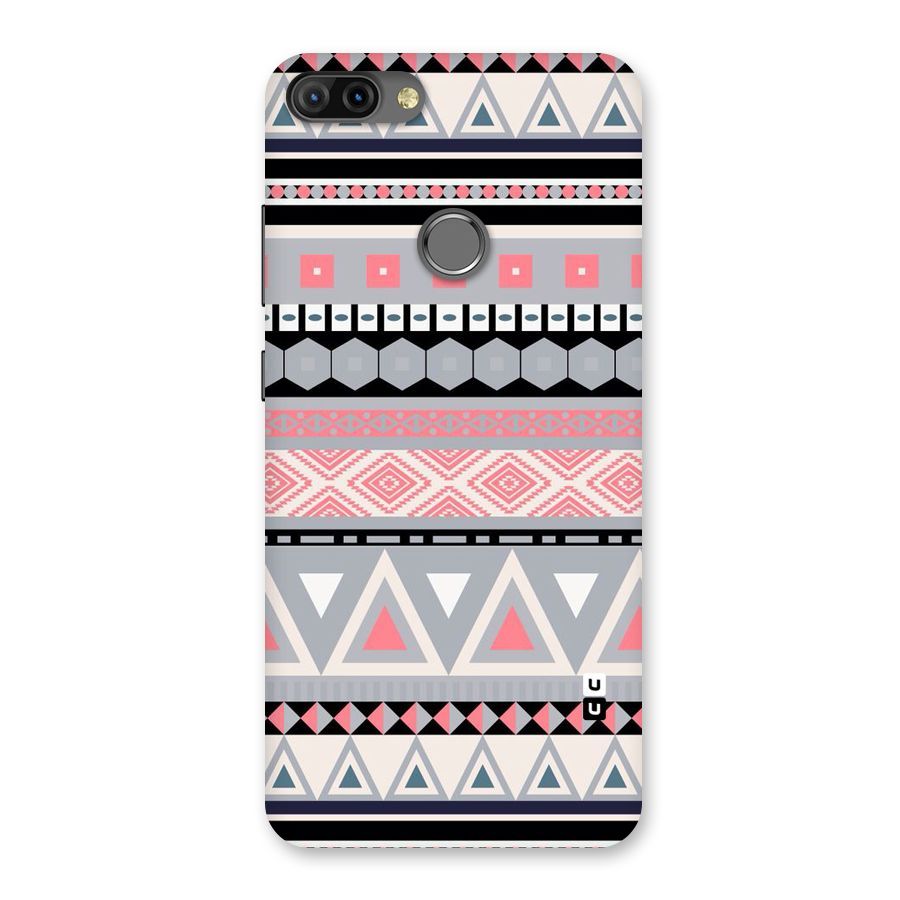 Grey Pink Pattern Back Case for Infinix Hot 6 Pro
