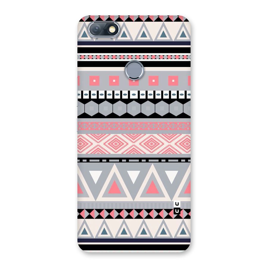 Grey Pink Pattern Back Case for Infinix Note 5