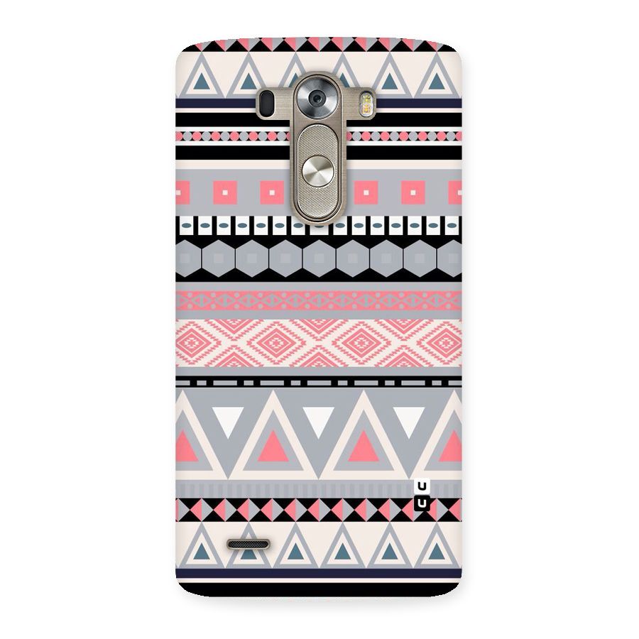 Grey Pink Pattern Back Case for LG G3
