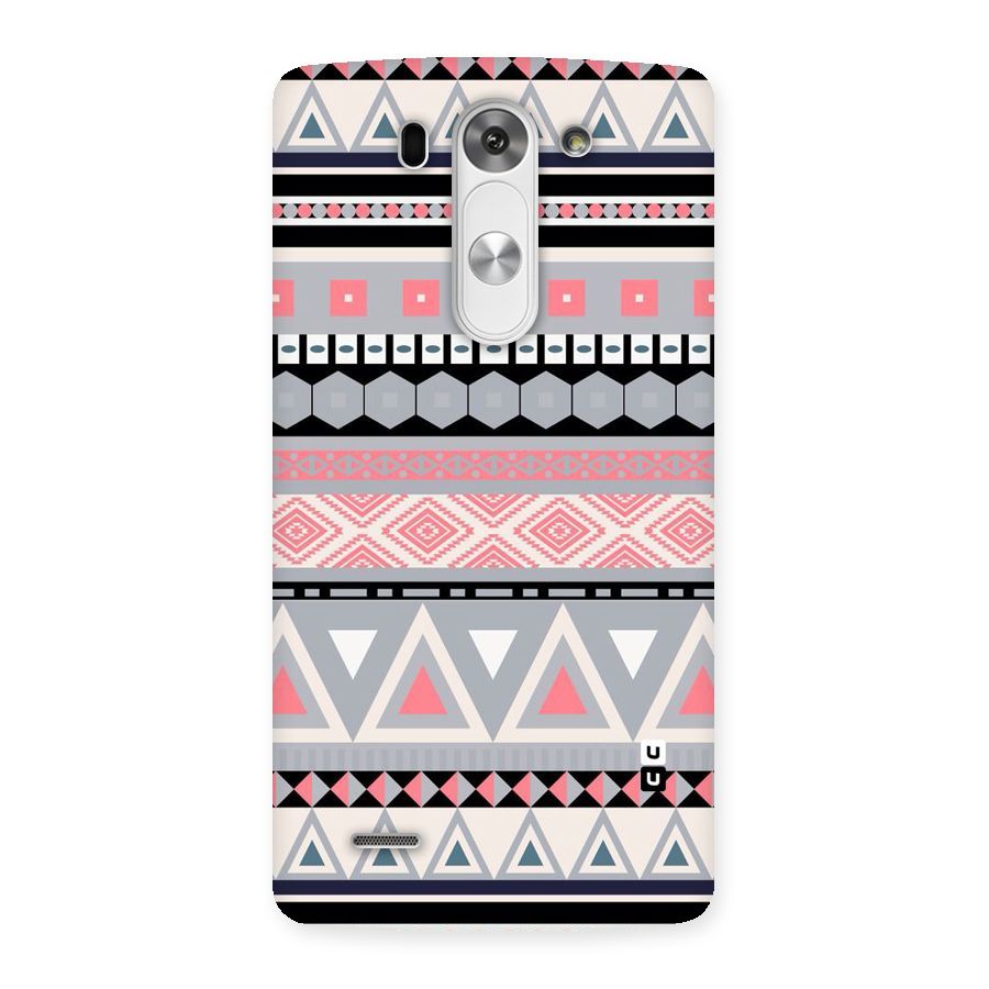 Grey Pink Pattern Back Case for LG G3 Mini