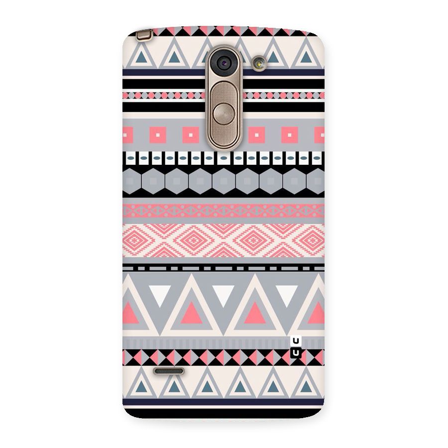 Grey Pink Pattern Back Case for LG G3 Stylus