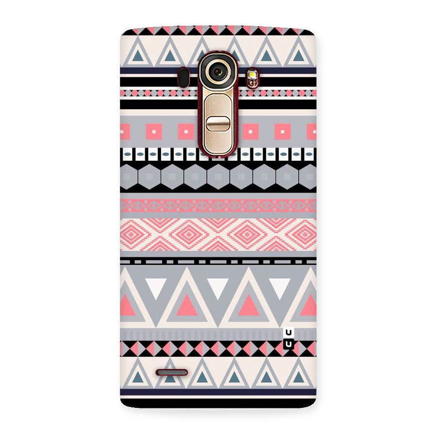 Grey Pink Pattern Back Case for LG G4