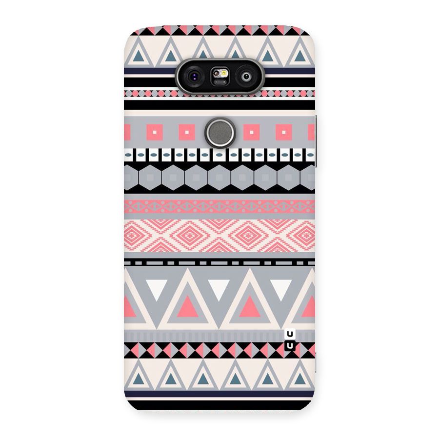 Grey Pink Pattern Back Case for LG G5