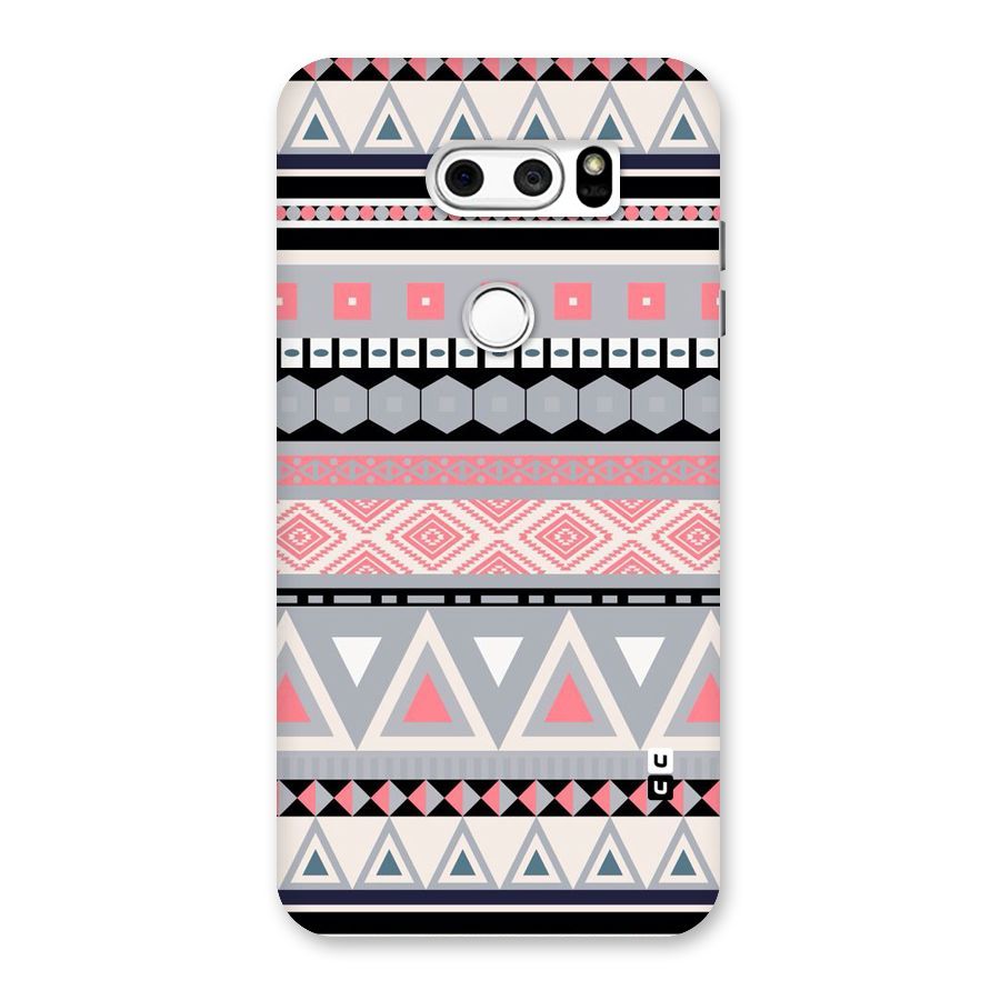 Grey Pink Pattern Back Case for LG V30
