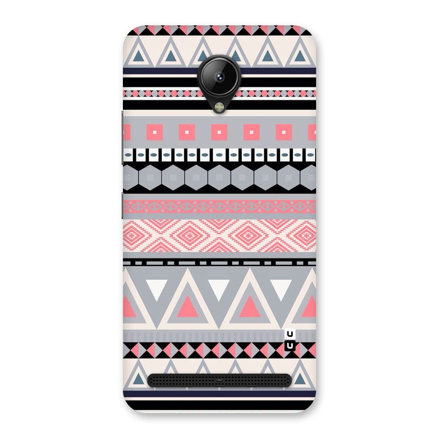 Grey Pink Pattern Back Case for Lenovo C2