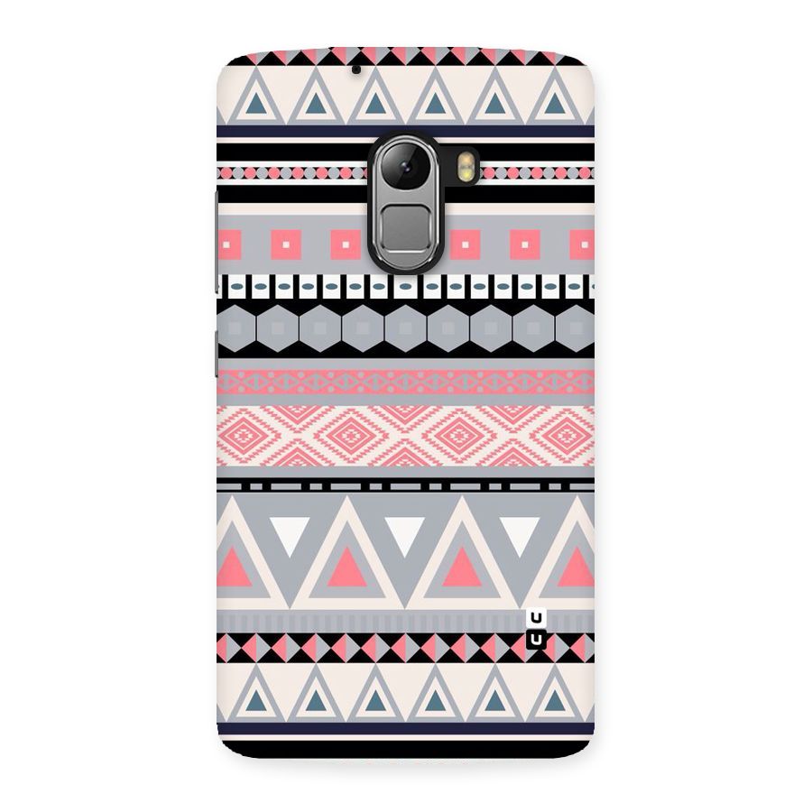 Grey Pink Pattern Back Case for Lenovo K4 Note