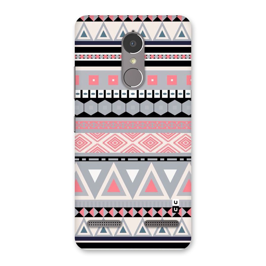 Grey Pink Pattern Back Case for Lenovo K6 Power