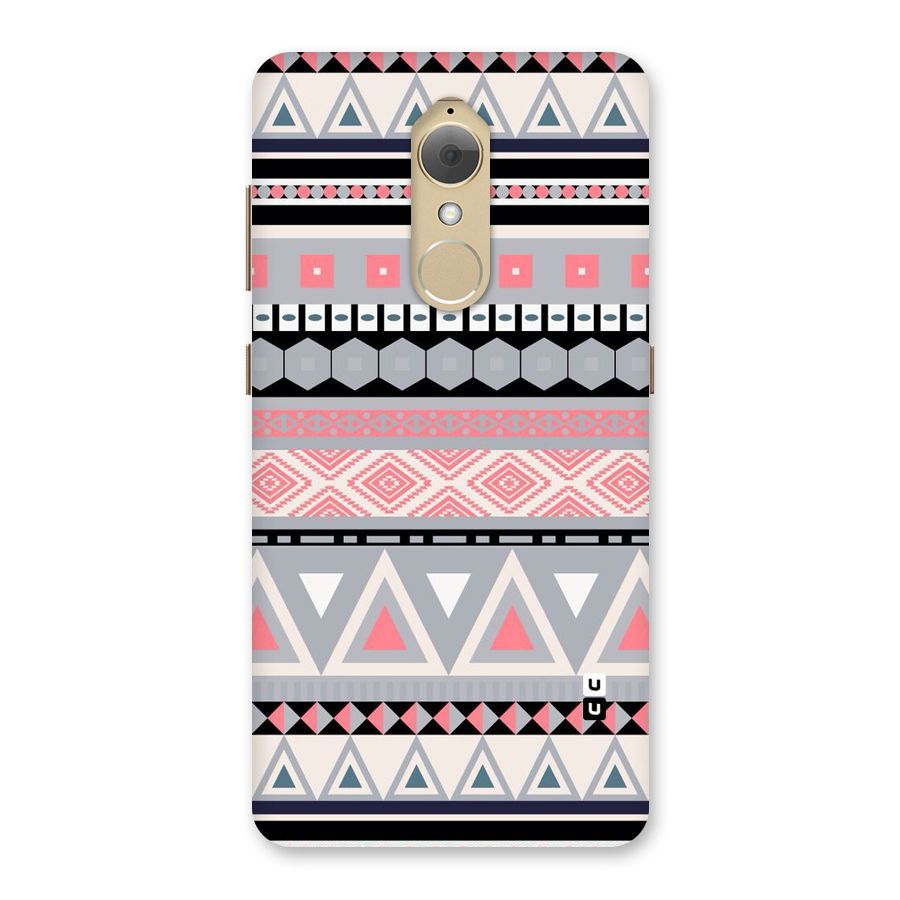 Grey Pink Pattern Back Case for Lenovo K8