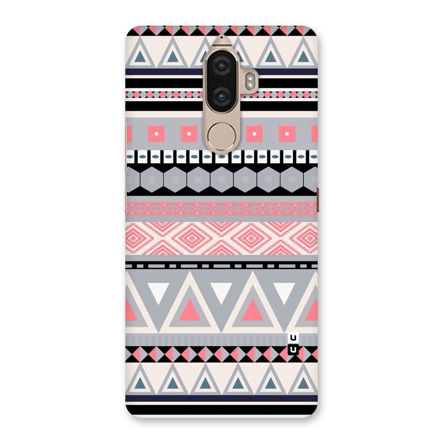 Grey Pink Pattern Back Case for Lenovo K8 Note