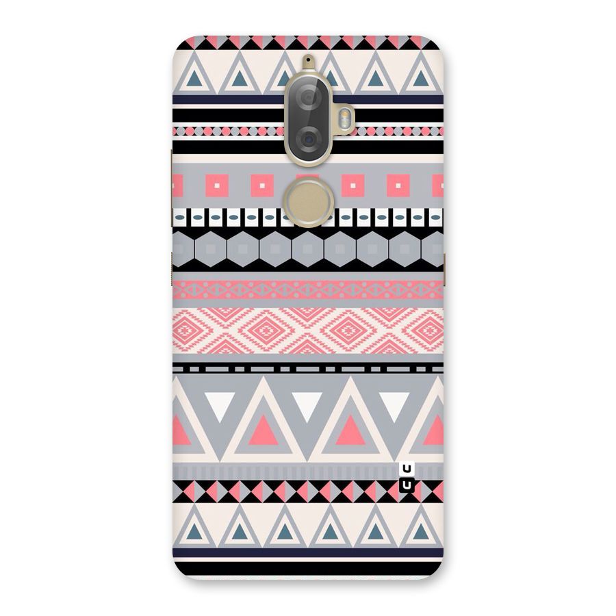 Grey Pink Pattern Back Case for Lenovo K8 Plus