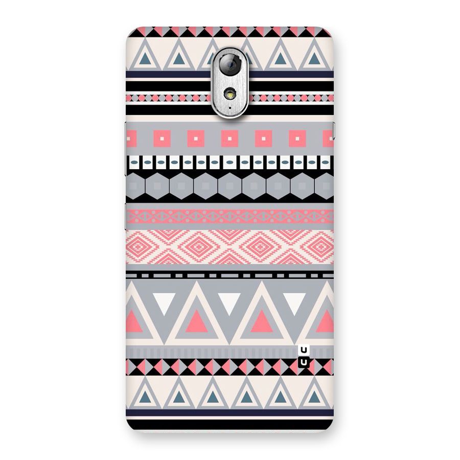 Grey Pink Pattern Back Case for Lenovo Vibe P1M