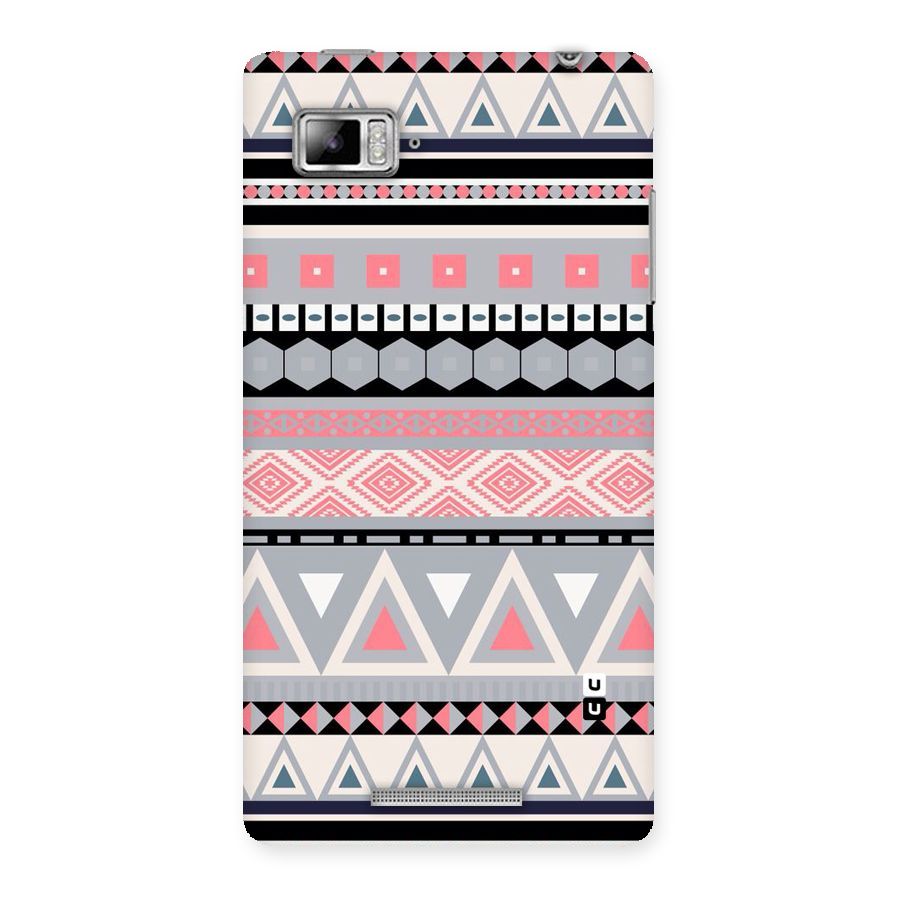 Grey Pink Pattern Back Case for Lenovo Vibe Z K910