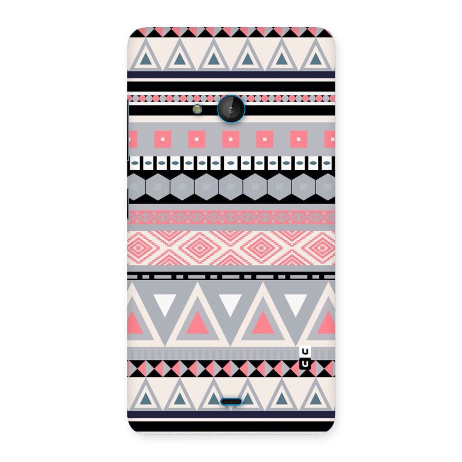 Grey Pink Pattern Back Case for Lumia 540