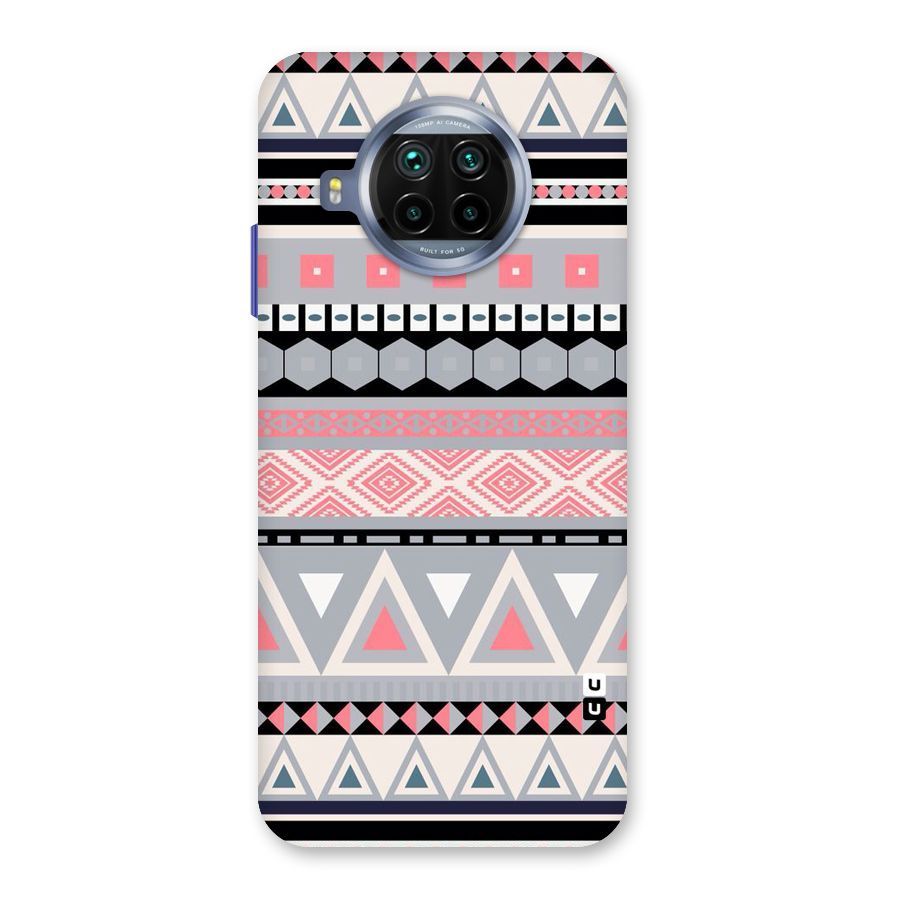 Grey Pink Pattern Back Case for Mi 10i