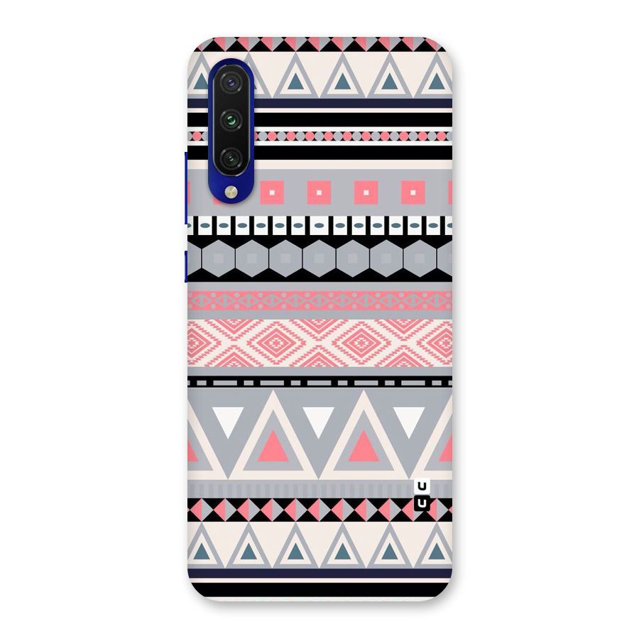 Grey Pink Pattern Back Case for Mi A3
