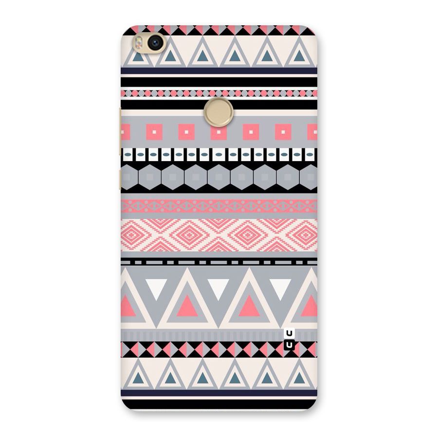 Grey Pink Pattern Back Case for Mi Max 2