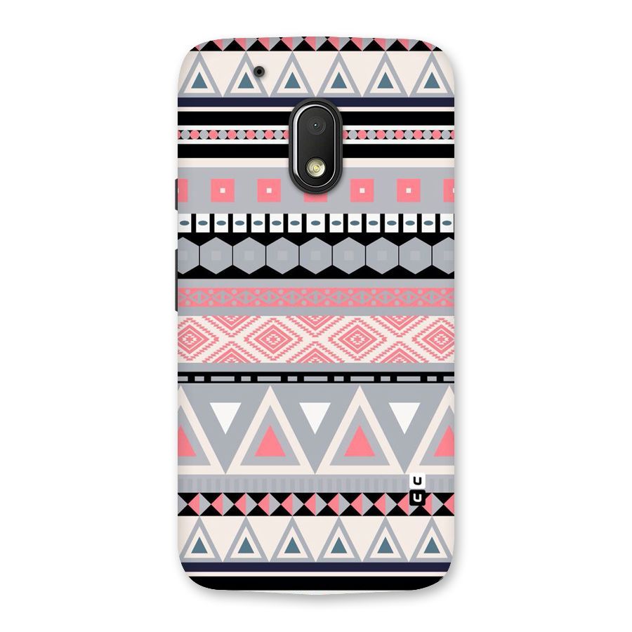 Grey Pink Pattern Back Case for Moto G4 Play
