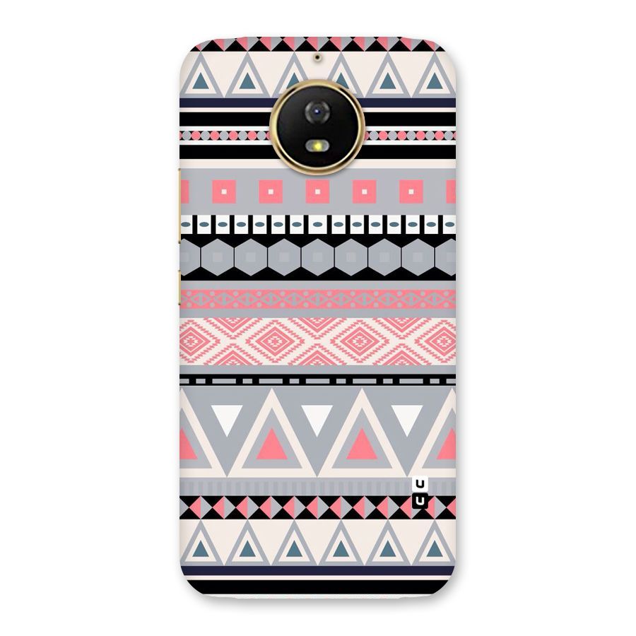 Grey Pink Pattern Back Case for Moto G5s