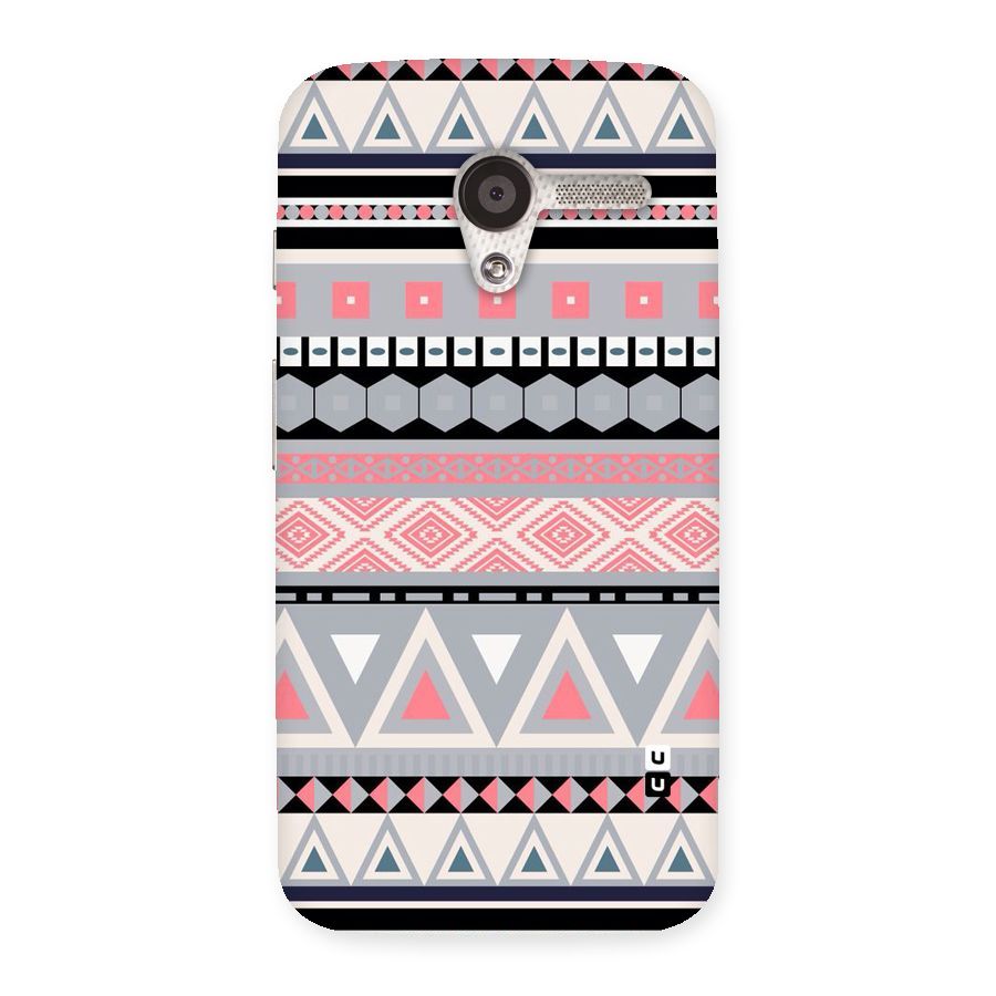 Grey Pink Pattern Back Case for Moto X